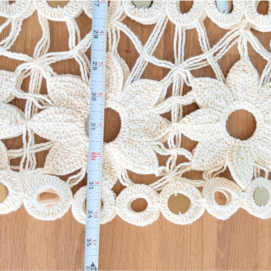 Anthropologie Celandine Crochet Deco Mini Tunic Dress Womens M/L The White Lotus