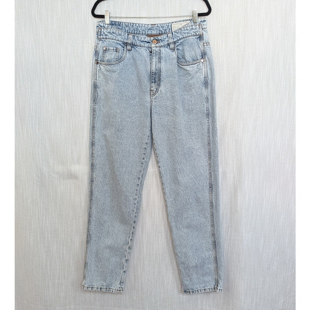 Brunello Cucinelli The Skater Jean Straight Leg Relax Womens 10 Denim High-rise
