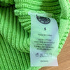 Simon Miller Zen Top Womens S Happy Green Knit Cotton One Shoulder Cropped Logo