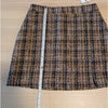 Greylin Skirt Womens XS Mini Black/Orange Tweed Plaid Straight NWT