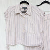 Ellen Tracy Linen-Blend Shirt and Linen-blend Cropped Cargo Pants, size L