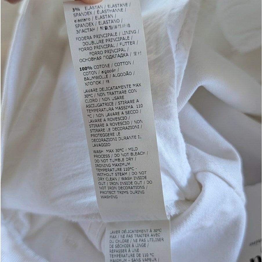 Blugirl Blumarine Jeans Womens 8 White Denim Mid-rise Slim Straight Leg NWT