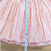 LoveShackFancy Roisen Skirt Womens 0 Pink Crinkled Taffeta A-line Mini