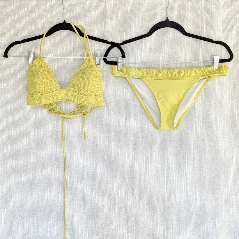 Victoria's Secret Ensenada Swim Bikini Set Womens M/L Triangle Top & Bottom