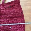 Burberry Finsbridge Red Quilted Hooded Belted Jacket Womens L Full Zip