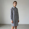 NWT APC Rue Madame Plaja Dress Striped White/Navy Shirt Dress Robe, size 36