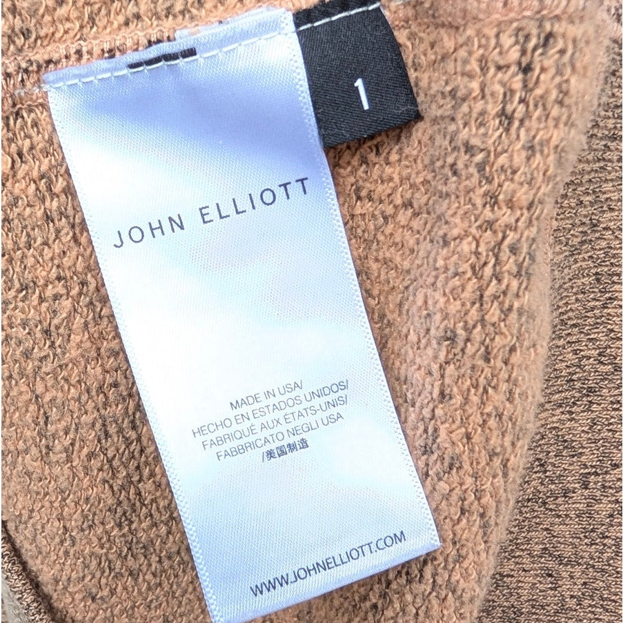 John Elliott 2PC Set: Brown Sweatshirt, size 1/S & Sweatpants, size 2/M