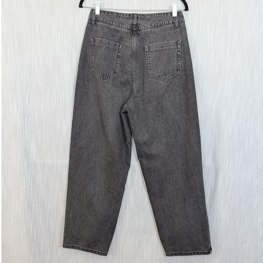 Big H Jeans Womens L Black/Gray Denim High-rise Tapered Leg Ankle