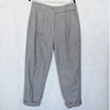 Brunello Cucinelli Wool/Linen Pants Womens 10 Gray High-rise Tapered Trousers