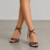 Magda Butrym Berlin Crystal Velvet Sandals Heeled Italy Shoes, size 40/US 10