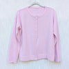 Rossopuro Pink Wool/Cashmere Long Sleeve Button Front Cardigan, size IT44/M
