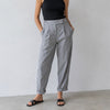 Brunello Cucinelli Wool/Linen Pants Womens 10 Gray High-rise Tapered Trousers