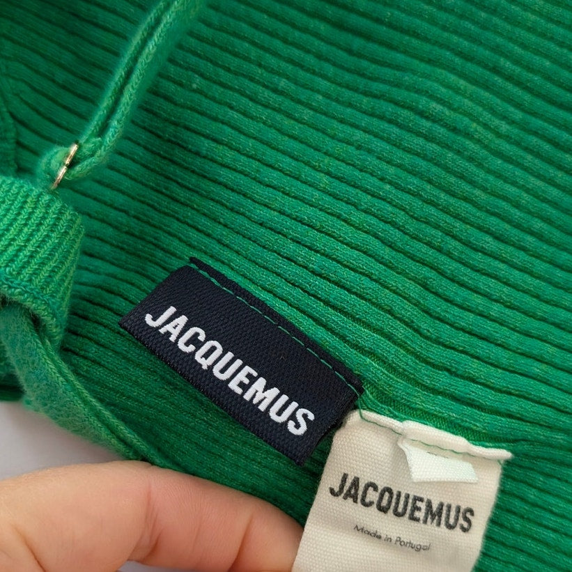 Jacquemus La Maille Ascu One-Shoulder Sleeveless Crop Top, size FR40/US8