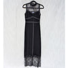 Lost + Wander Black Lace Velvet High Neck Sleeveless Maxi Dress, size S