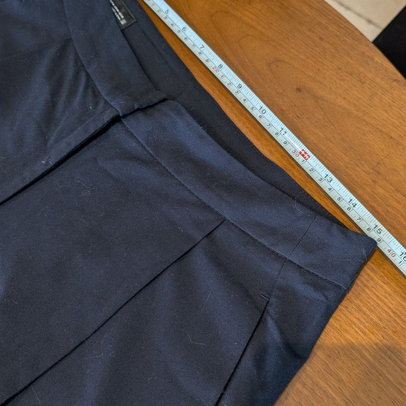 Zara Navy Blue Wide Leg High-rise Dress Pants, size M