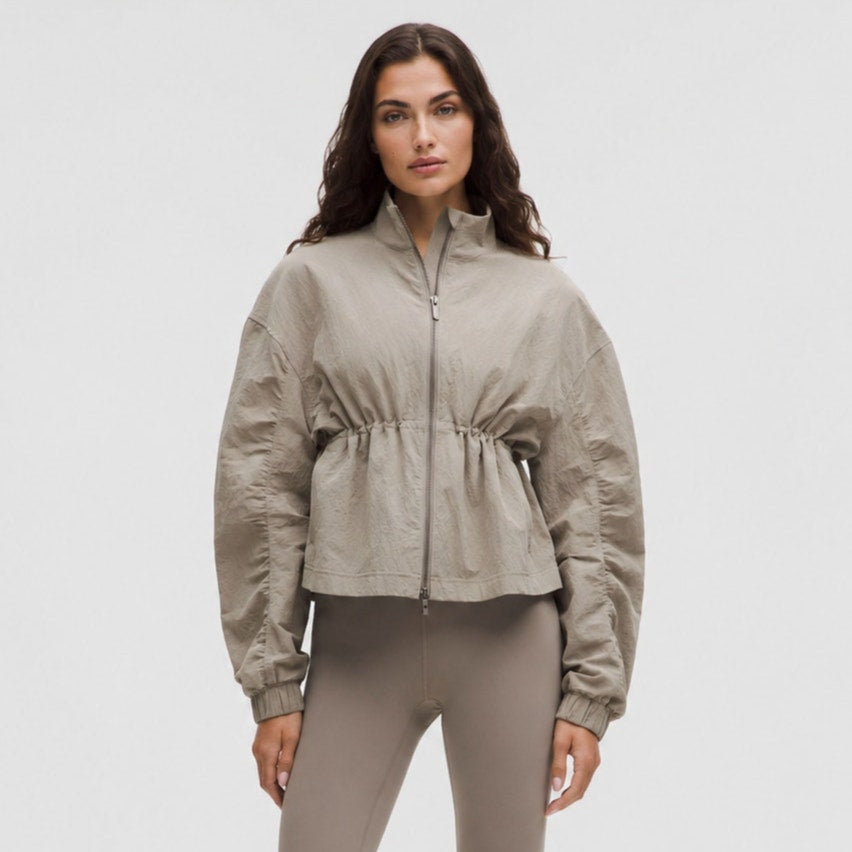 Lululemon Crinkle Nylon Cinchable Jacket W3JDKS Womens XL Water-repellent Zip
