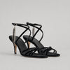 Magda Butrym Berlin Crystal Velvet Sandals Heeled Italy Shoes, size 40/US 10