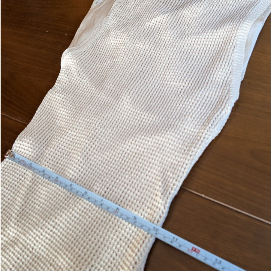 DISSH Ophelia Crochet Maxi Sleeveless Dress in Natural, size L