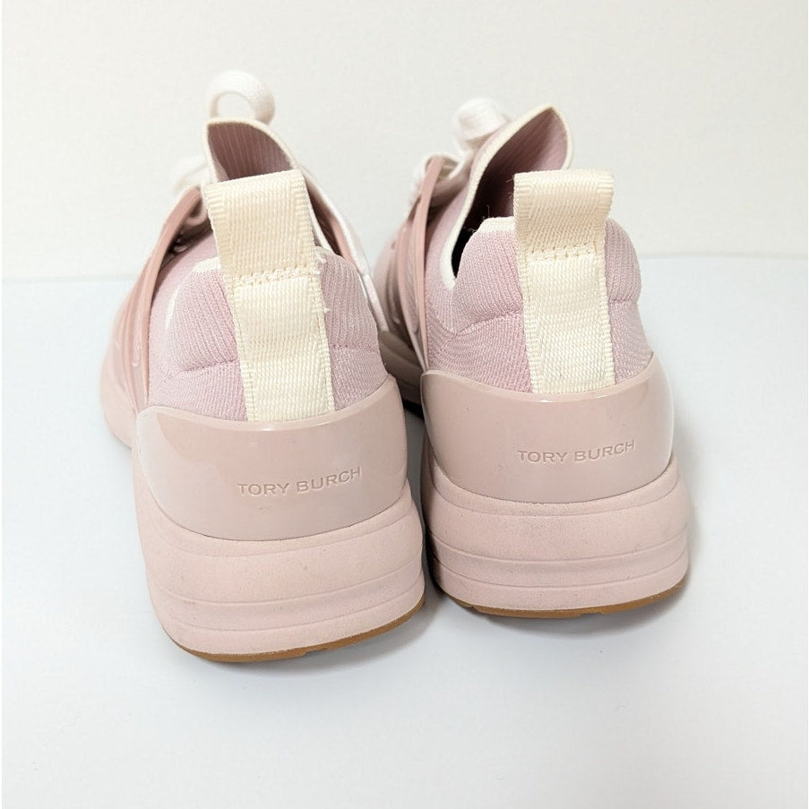 Tory Burch T Sock Runner Sneaker Womens 9.5M Pink Lace-up Low Top Trainers