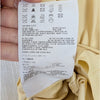 PRADA Pleated Short Sleeves Dress Womens IT40/S Yellow Crew Neck Knee Length