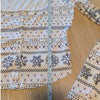 SKIMS Logo Plush Pointelle Henley Pullover Womens L Cream Fair Isle Long Sleeve