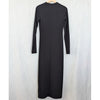 Raey Cotton-Blend Jersey Maxi Dress Womens UK10/S Black Crewneck Long Sleeve