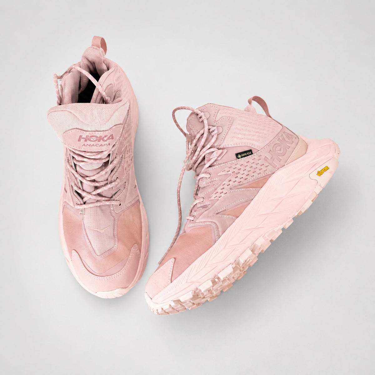 HOKA One One Anacapa Mid GTX Hiking Sneaker Unisex W9.5 M8 Pink Mid Top