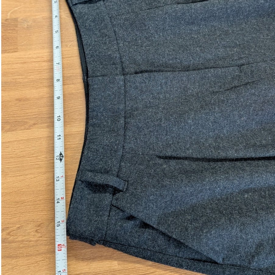 Comptoir des Cotonniers Wool Blend Tapered Cropped Pleated Banana Trousers L