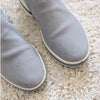 Stuart Weitzman SW-612 Light Gray/Blue Suede Sock Slip-On Sneakers, size 7.5B