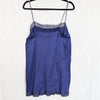 ERES Poupee Cotton Nightdress Slip Dress Womens S M Blue Lace Trim Adjustable