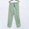 Seventy Pants Womens IT42/S Blue/Green Striped Cotton/Silk Mid-rise Ankle NWT