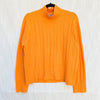 J.Crew Sweater Womens M Orange Ribbed Wool Alpaca Mockneck Supersoft Yarn BM209