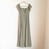 Anthropologie Jenny Yoo Elsie Off Shoulder Flutter Sleeve Green Chiffon Dress, sz 2