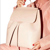 Mansur Gavriel Grained Calfskin Leather Bucket Mini Backpack Rosa