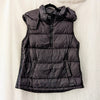 DKNY Sport Premium Down Black Half-Zip Down Puffer Hood Vest, size M