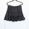 Charo Ruiz Ibiza Hortens Lace Mini Skirt Womens L Black Ruffle A-line Cotton