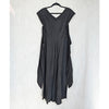 Vince Flutter-Sleeve Tie-Back Midi Dress Womens M Black V-neck Sleeveless