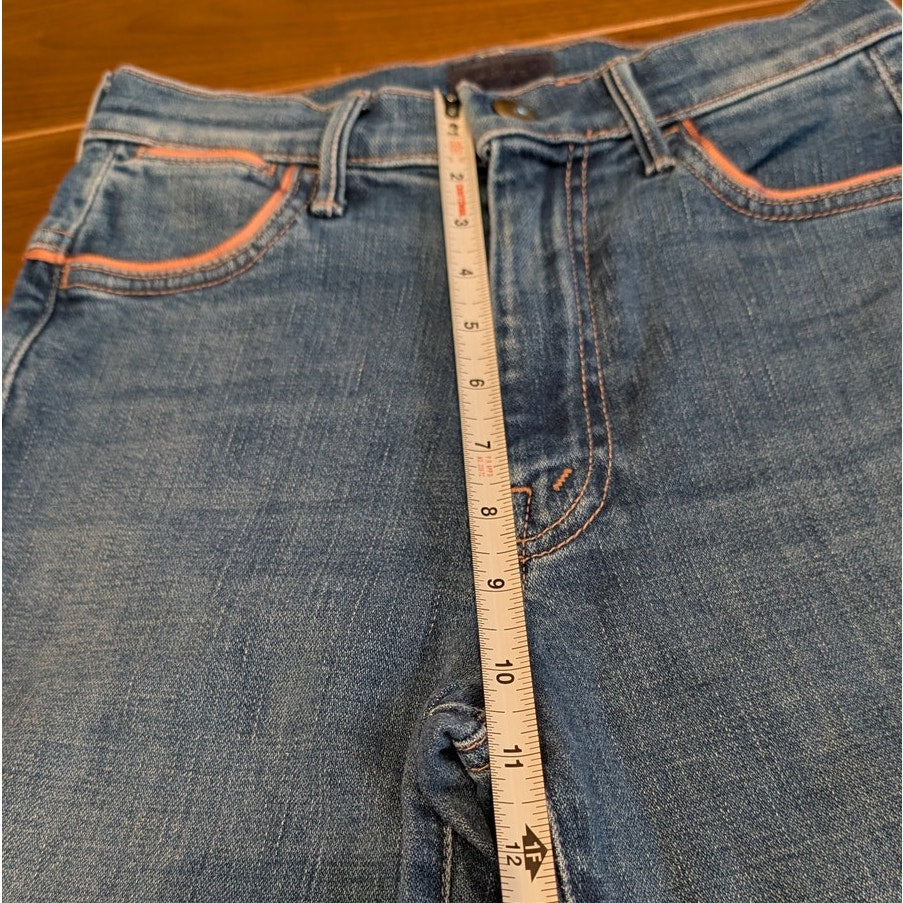 Mother Blue Denim The Snap Hustler What I Had Before Flared Ankle Jeans, Size 25