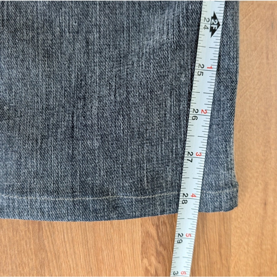 Frame Le Baggy Palazzo Wide Leg Jeans Womens 28 Dark Gray Flocked Full Length