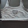 Reebok x Anine Bing Top Womens M Pure Gray Logo Square Neck Bralette Sleeveless