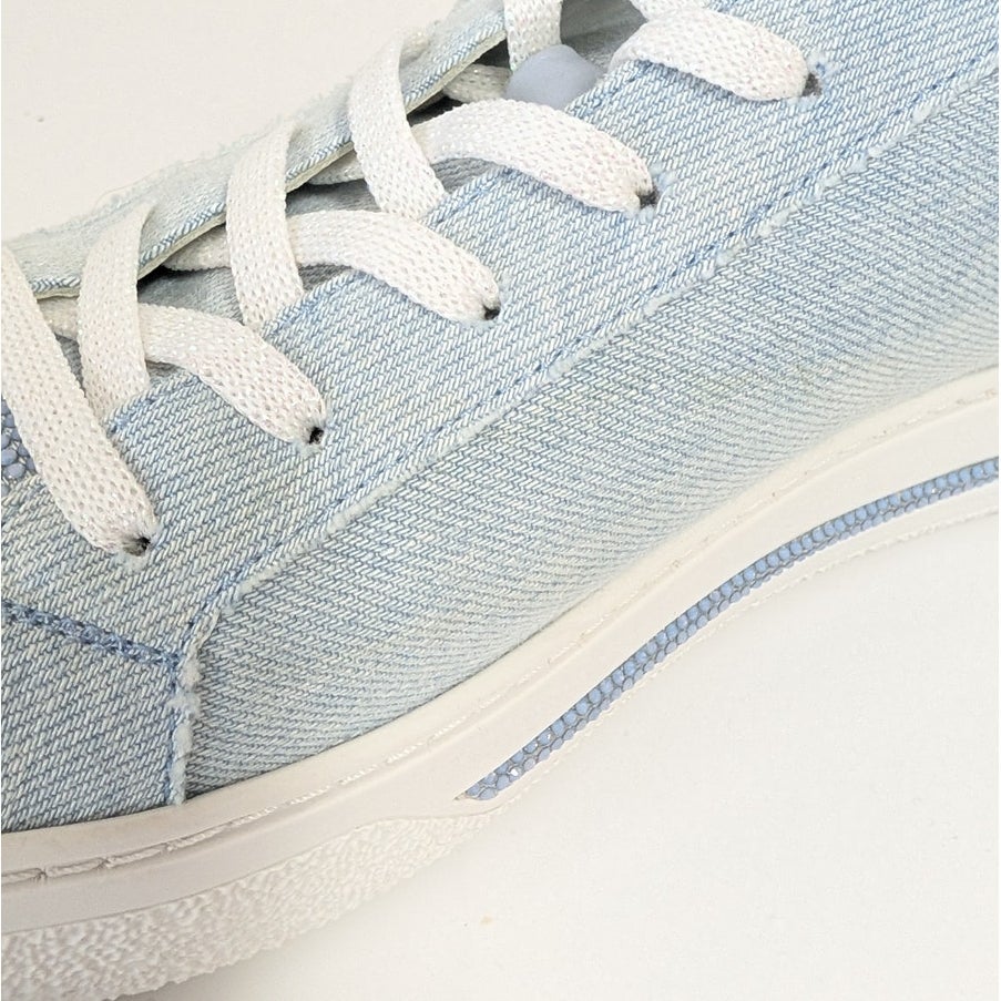 Rene Caovilla Denim Crystal-embellished Sneakers Womens EU 40/US 10 Blue Low Top