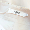 ASTR Cailey Crochet Trim Button-Front Mini Skirt Womens L Natural A-line NWT