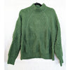 Aelfric Eden Green Oversized Cable Knit Mock Neck Long Sleeve Sweater Size M
