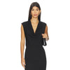 Anine Bing Jeanette Bodysuit Womens S Black NWT Black Jersey Cowl Neck Tank
