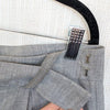 Brunello Cucinelli Wool/Linen Pants Womens 10 Gray High-rise Tapered Trousers
