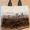 MC2 Saint Barth Bag Brown Gradient Furry Flavea Faux Fur Handbag Top Handle Tote