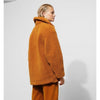 Weekday Felice Fleece Long Sleeve Full Zip Teddy Coat Jacket, size XS