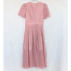 RP Rachel Parcell Lace Midi Dress Womens 0 Pink Rose Short Sleeve Square Neck