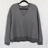 A.Emery Willis Sweatshirt Womens L Gray Knit Relaxed Pullover Designer Casual