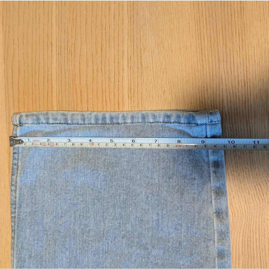 The Frankie Shop Kai Cargo Denim Pants Womens M Worn Wash High-rise Wide Leg NWT